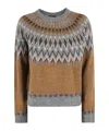 Roberto Collina Patterned Sweater In Brown