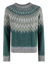 Roberto Collina Geometric Knitwear With Crew Neck And Long Sleeves In Multi