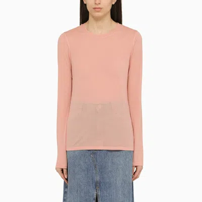 Roberto Collina Pink Cotton Blend Crew-neck Jumper