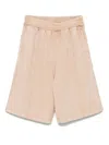 Roberto Collina Piped-trim Shorts In Neutrals