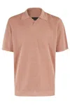 Roberto Collina Short-sleeved Polo Shirt In Pink