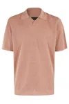 Roberto Collina Short-sleeved Polo Shirt In Pink