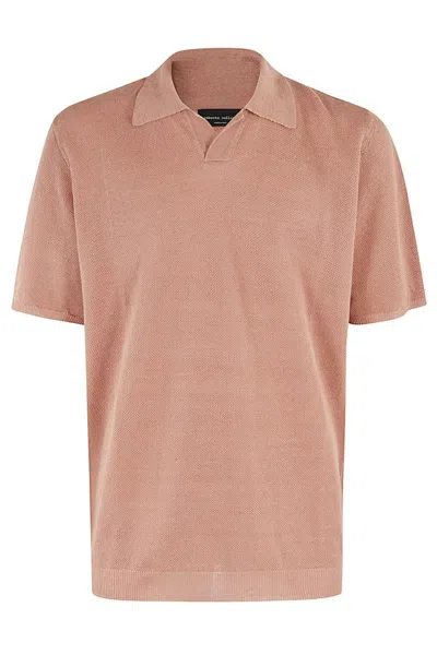 ROBERTO COLLINA PIQUÉ STITCH POLO SHIRT WITH CLASSIC COLLAR