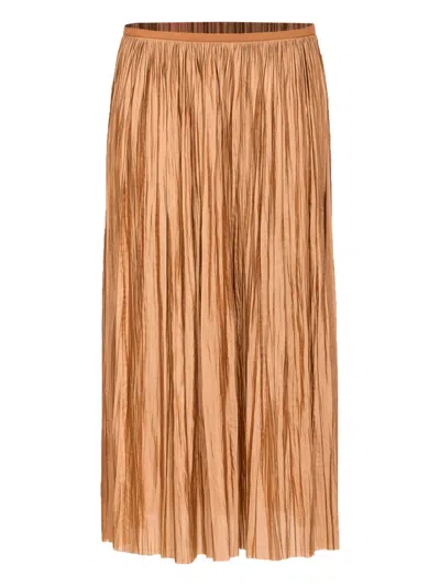 ROBERTO COLLINA PLEATED ELASTICATED MIDI SKIRT