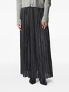Roberto Collina Pleated Maxi Skirt In Black