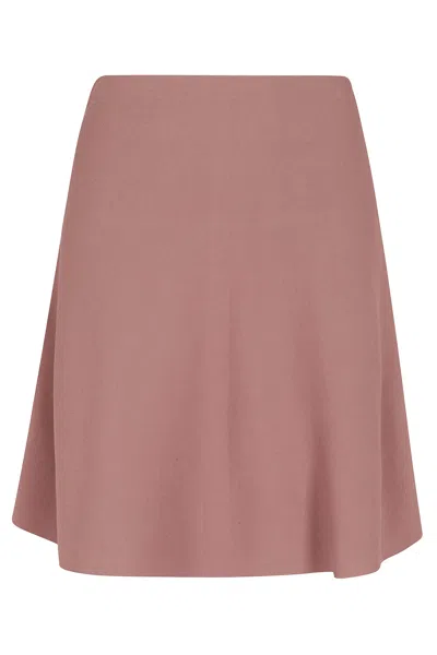 Roberto Collina Pleated Midi Skirt In Pink