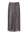 Roberto Collina Pleated Elasticated-waist Midi Skirt In Gray