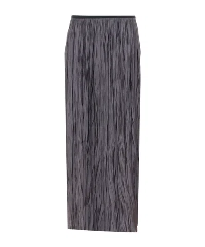 Roberto Collina Pleated Midi Skirt In Gray