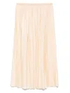 Roberto Collina Pleated Midi Skirt In Neutrals