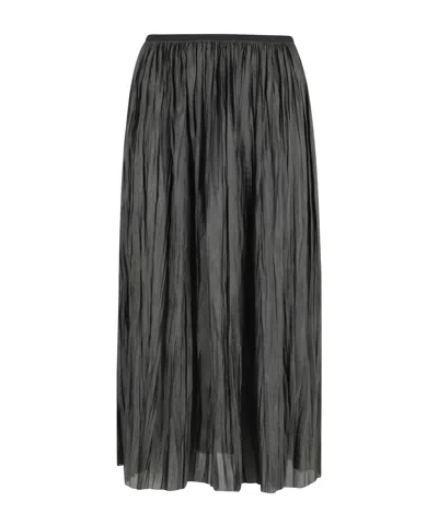 Roberto Collina Pleated Skirt In Black