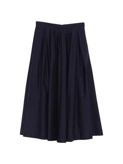 Roberto Collina Pleated Skirt In Blue