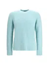 Roberto Collina Felt Effect Knitted Sweater In Blue