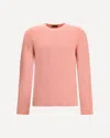 Roberto Collina Long Sleeves Pressed Gauze Round Neck Sweater Clothing In Pink