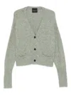 Roberto Collina Pocket Button Cardigan In Green