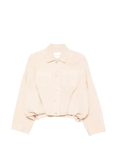 Roberto Collina Pocket Collared Jacket In Neutrals