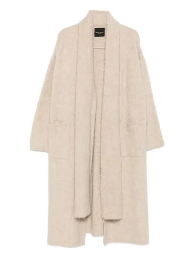 Roberto Collina Pocket Shawl-collar Cardigan In Neutral