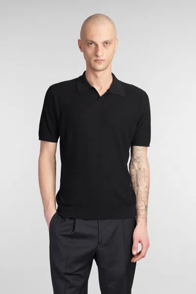 Roberto Collina Polo In Black Cotton