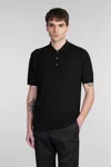Roberto Collina Basic Polo T-shirt In Black