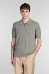Roberto Collina Military Green Polo Shirt With Buttoned Collar In Green