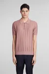 ROBERTO COLLINA POLO IN ROSE-PINK COTTON