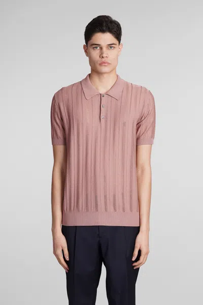 Roberto Collina Polo In Rose-pink Cotton