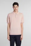 ROBERTO COLLINA POLO IN ROSE-PINK COTTON