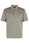 Roberto Collina Military Green Polo Shirt With Buttoned Collar In Green