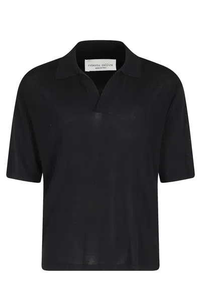 Roberto Collina Polo Mc Comfy Fit In Black