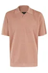 Roberto Collina Short-sleeved Polo Shirt In Pink