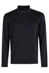 Roberto Collina Merino Wool Polo Shirt In Blue
