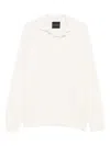 Roberto Collina Long Sleeve Ribbed Sweater In White