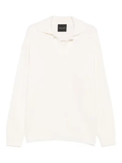 ROBERTO COLLINA POLO-NECK WOOL SWEATER
