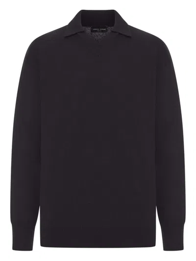 ROBERTO COLLINA POLO-NECK WOOL SWEATER