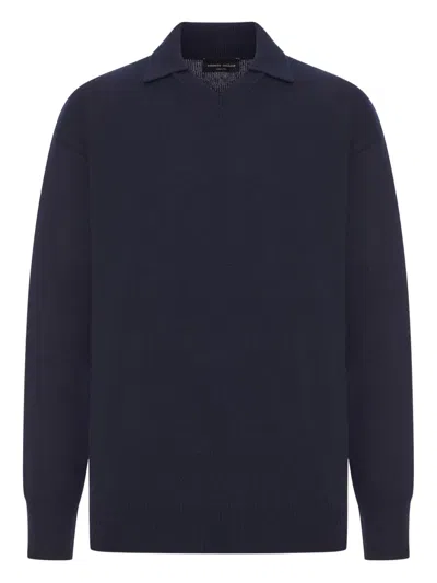 ROBERTO COLLINA POLO-NECK WOOL SWEATER