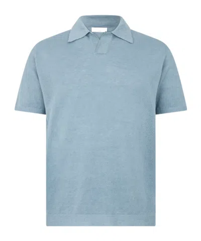 Roberto Collina Polo Mc Punto Piquet In Blue