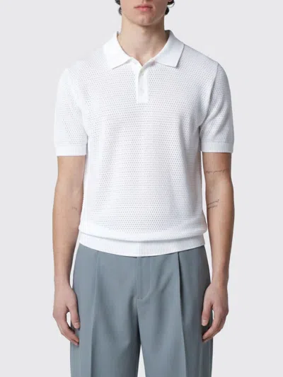 Roberto Collina Openwork Ribbed Polo T-shirt In White