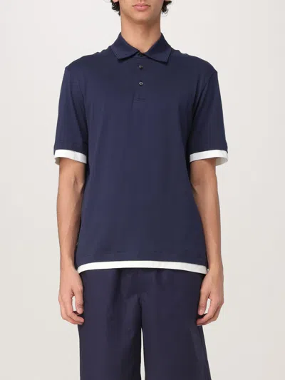 Roberto Collina Polo Shirt  Men Color Navy