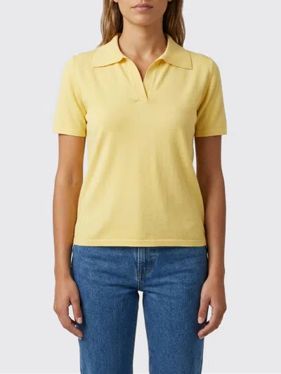 Roberto Collina Polo Shirt Woman  In Yellow