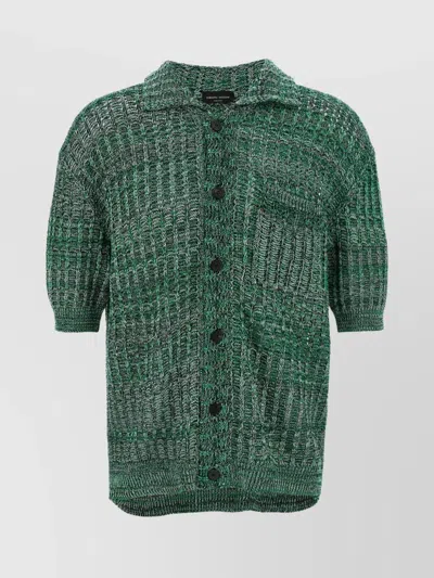 ROBERTO COLLINA POLO SHIRT TEXTURED FRONT POCKET