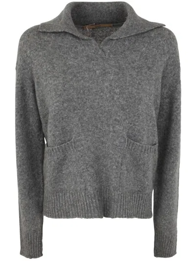 Roberto Collina Polo With Pockets In Grey