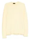 Roberto Collina Round Neck Knit Sweater With Long Sleeves In Yellow