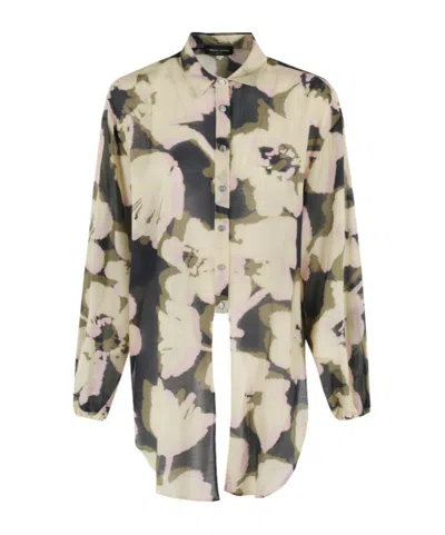 Roberto Collina Printed Shirt In Multicolor
