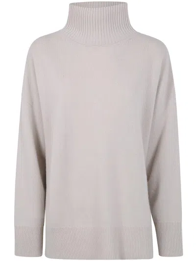 Roberto Collina Dolcevita Con Spacchi In Neutral