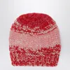 Roberto Collina Red/pink Mouliné-effect Beanie In Red