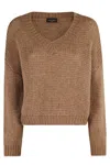 Roberto Collina Relaxed Fit Alpaca Blend Sweater In Brown
