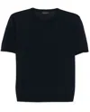 Roberto Collina Relaxed Fit Crew Neck Sweater In Black
