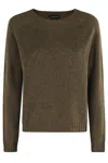 Roberto Collina Relaxed Fit Long-sleeved Knit Sweater In Green