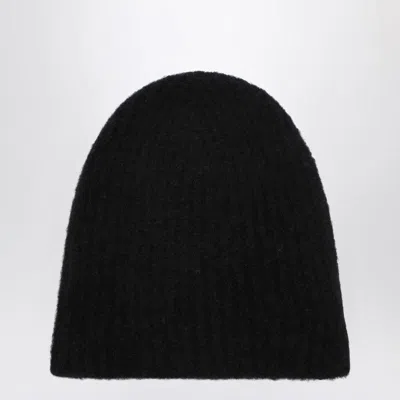 Roberto Collina Ribbed Beanie In Black