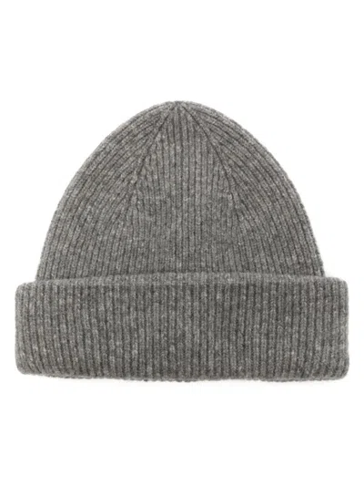 Roberto Collina Ribbed Beanie In Grey