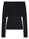 Roberto Collina Long Sleeve Boat Neck Sweater In Black